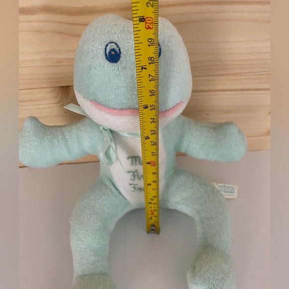 VINTAGE Bantam Collection Terry Cloth MY FIRST FROG Plush Rattle Baby Toy - Picture 9 of 10
